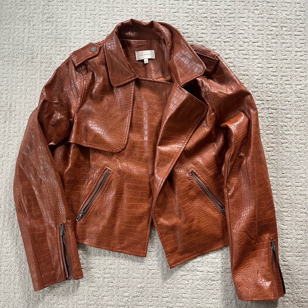 Skies Are Blue Pleather Jacket